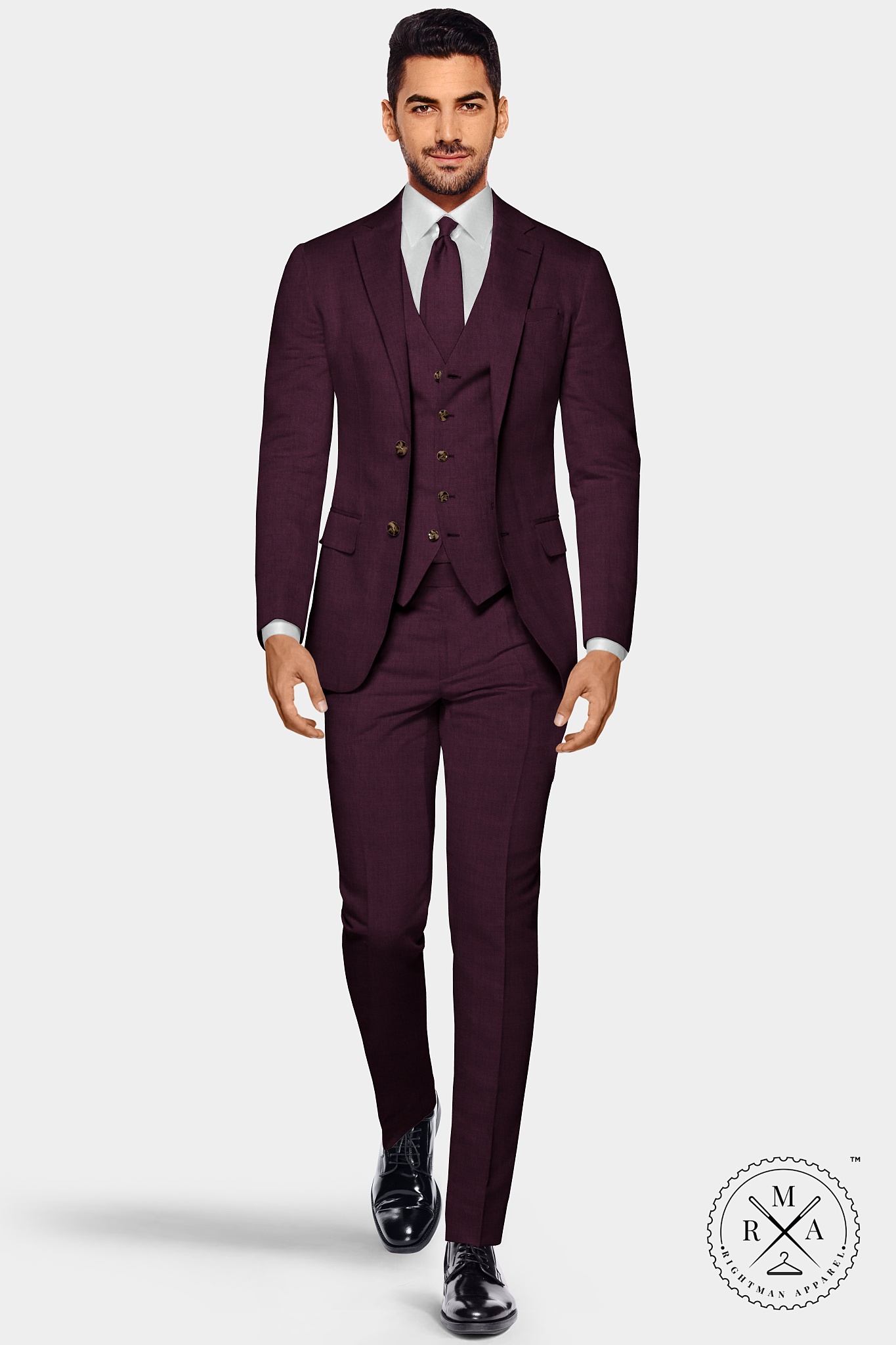 Magenta Three Piece Suit SU190